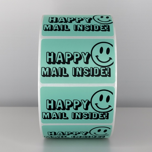 Happy Mail Inside Stickers | Smiley Face Labels for Cute Packaging & Shipping - Picture 6 of 11